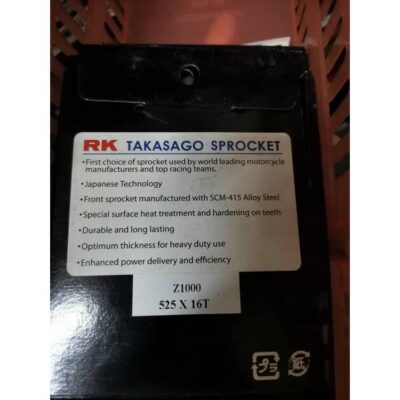 RK Premium Front Sprocket for Kawasaki Z1000, Versys 1000 (525 x 15T / 16T)