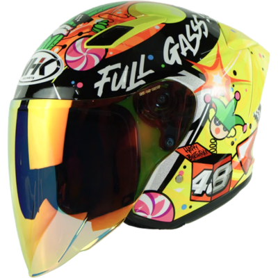 NHK Helmet S1GP S Ortola #5 (Yellow Flo Glossy) -1