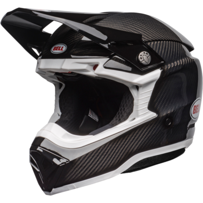 Bell Helmet Moto-10 Spherical (Carbon Gloss Black/White) -1