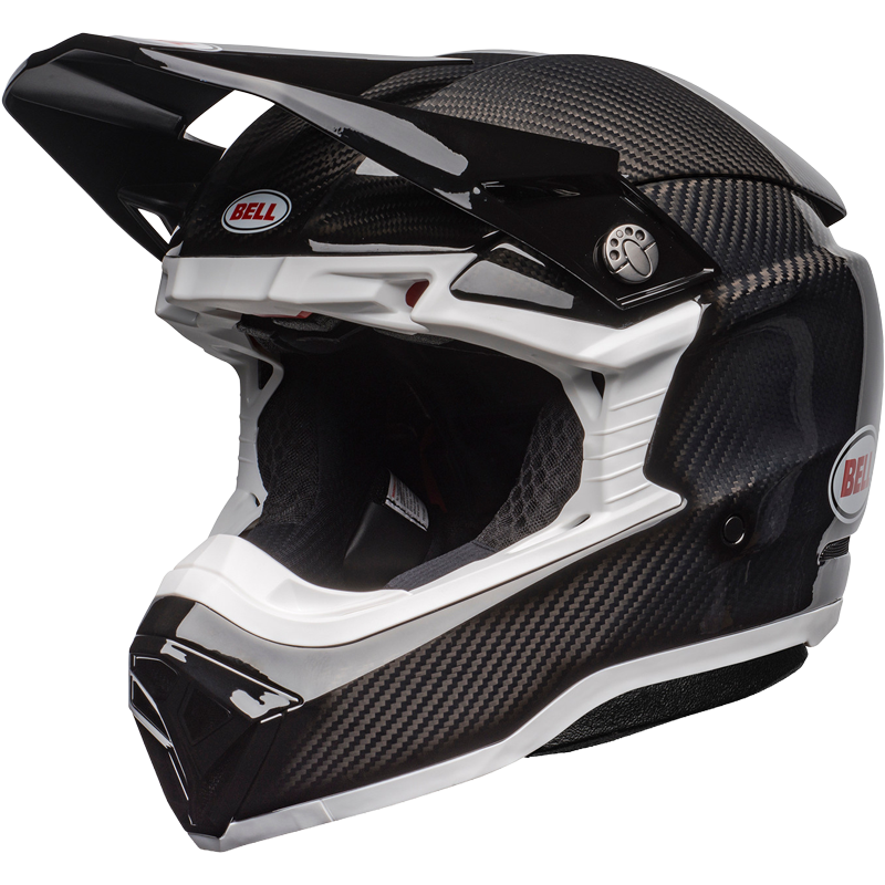 Bell Helmet Moto-10 Spherical (Carbon Gloss Black/White) -1