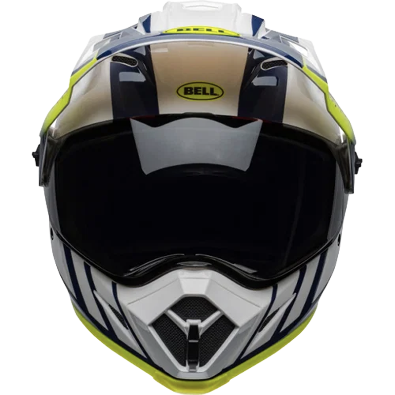 Bell Helmet MX-9 Adventure (Dash White/Blue/Hi-Viz) -2