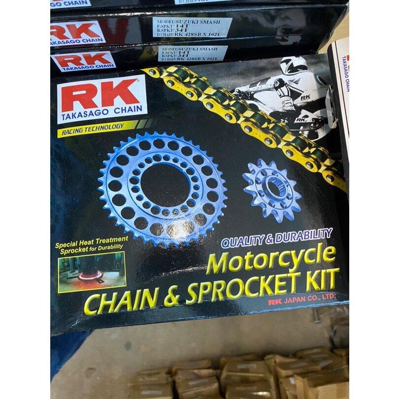 RK Chain & Sprocket Kit for Suzuki Smash (14T, 34T / 35T) 428SB x 102L