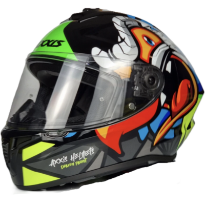 Axxis Helmet Draken S Parrot (A1 Gloss Black) -1