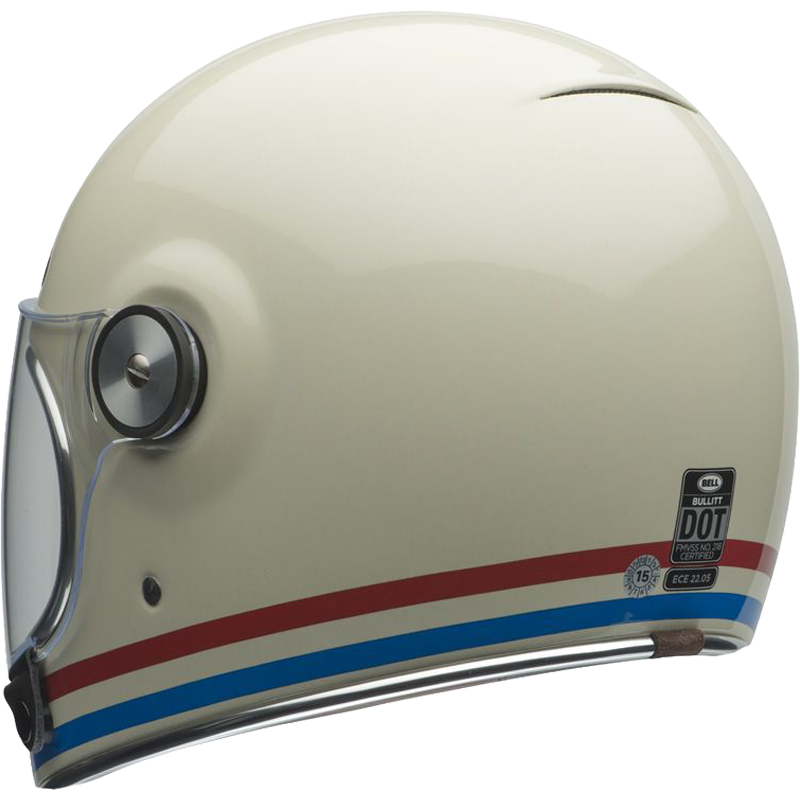 Bell Helmet Bullitt SE (Stripes Gloss Pearl White/OxBlood/Blue) -4