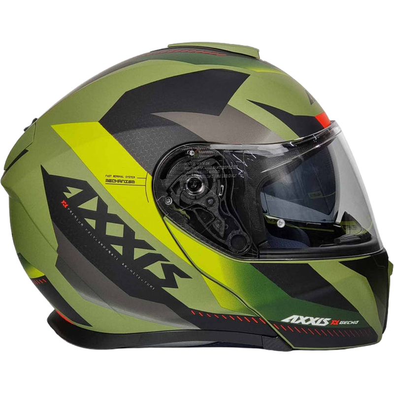 Axxis Helmet Gecko Shield (F6 Matt Green) -3