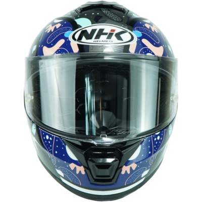 NHK Helmet K5R SV Bacteria (Black/Silver Glossy)