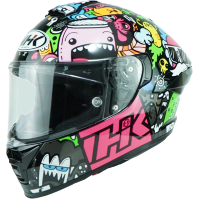 NHK Helmet K5R SV DOODLE (Black/Blue Glossy) -1