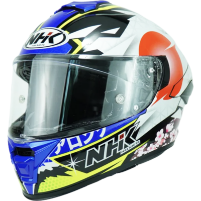 NHK Helmet K5R SV Alonso Lopez #4 (Black/Blue Glossy) -1