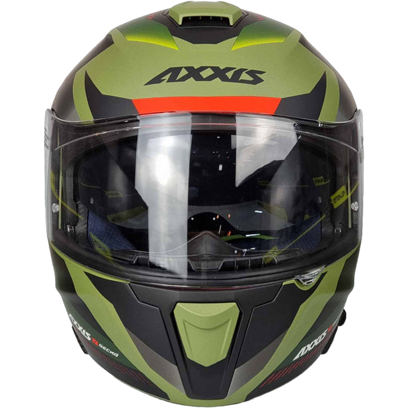 Axxis Helmet Gecko Shield (F6 Matt Green) -4