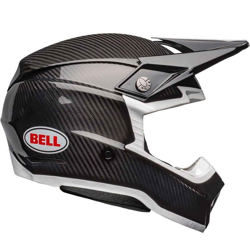 Bell Helmet Moto-10 Spherical (Carbon Gloss Black/White) -4