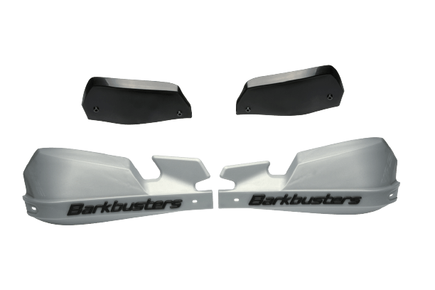 Barkbusters VPS Plastic Hand Guards with Wind Deflector set (Silver)