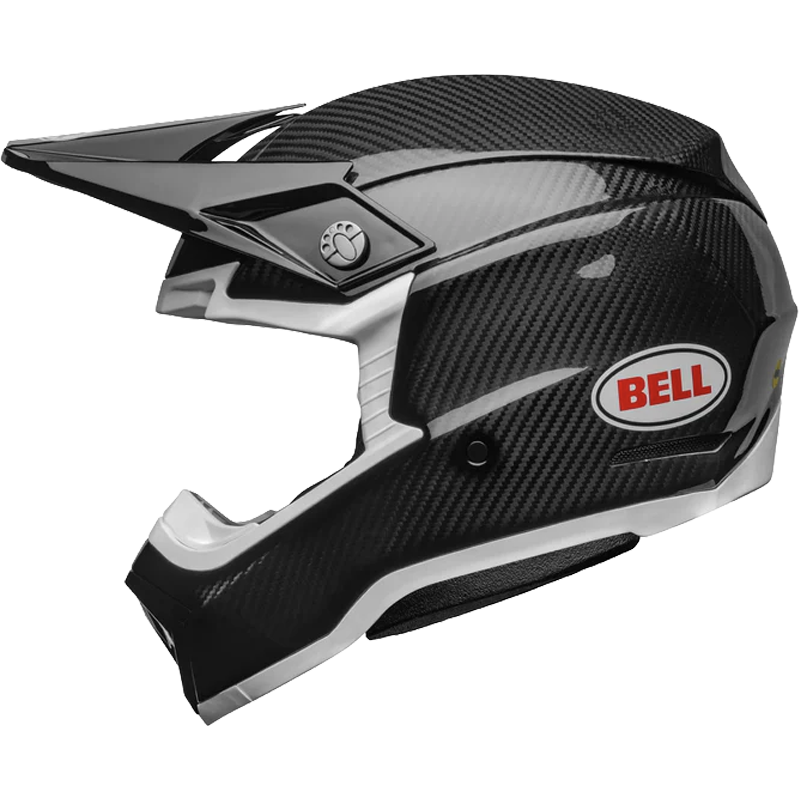 Bell Helmet Moto-10 Spherical (Carbon Gloss Black/White) -6