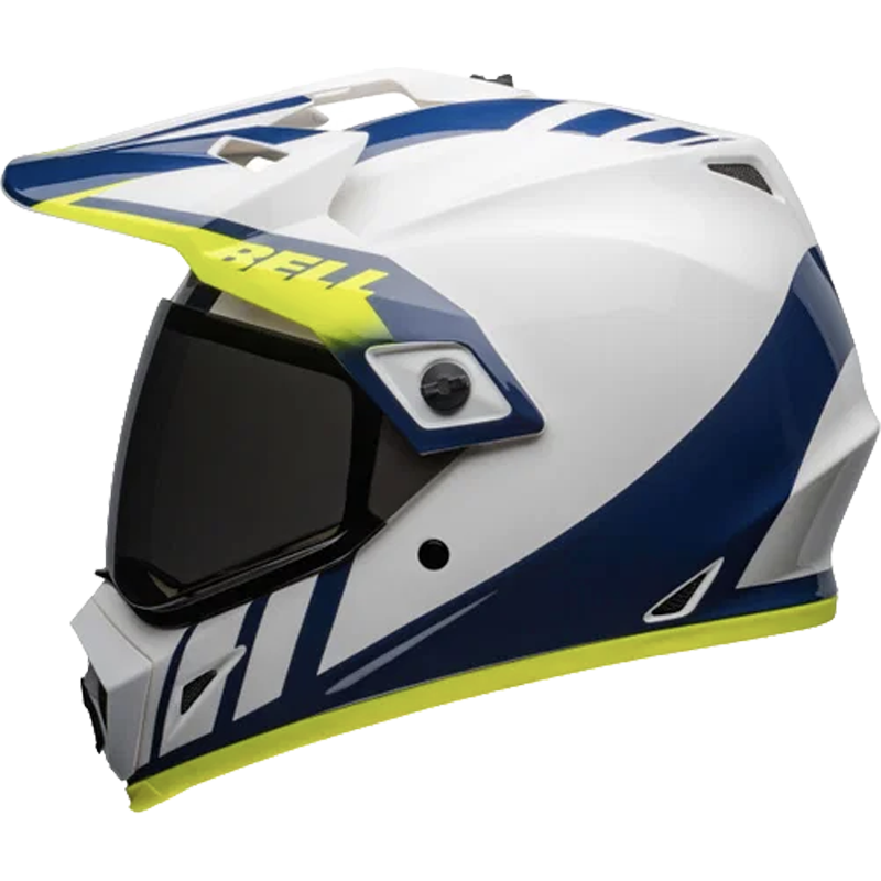 Bell Helmet MX-9 Adventure (Dash White/Blue/Hi-Viz) -6