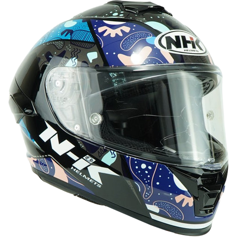 NHK Helmet K5R SV Bacteria (Black/Silver Glossy) -3