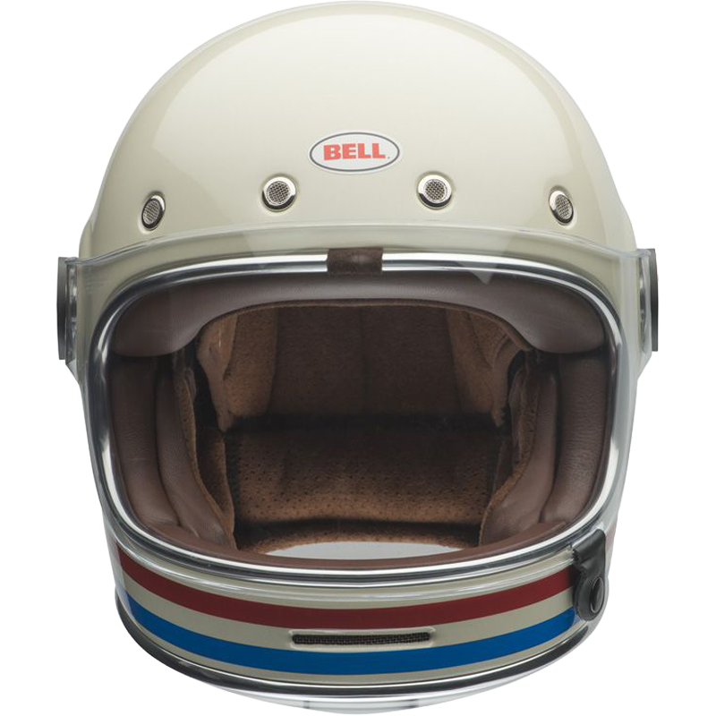 Bell Helmet Bullitt SE (Stripes Gloss Pearl White/OxBlood/Blue) -2