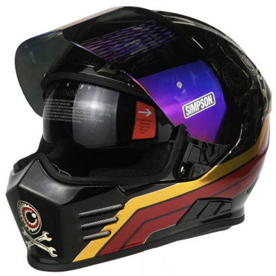 Simpson Helmet Venom Bandit (Black/Chrome) -1