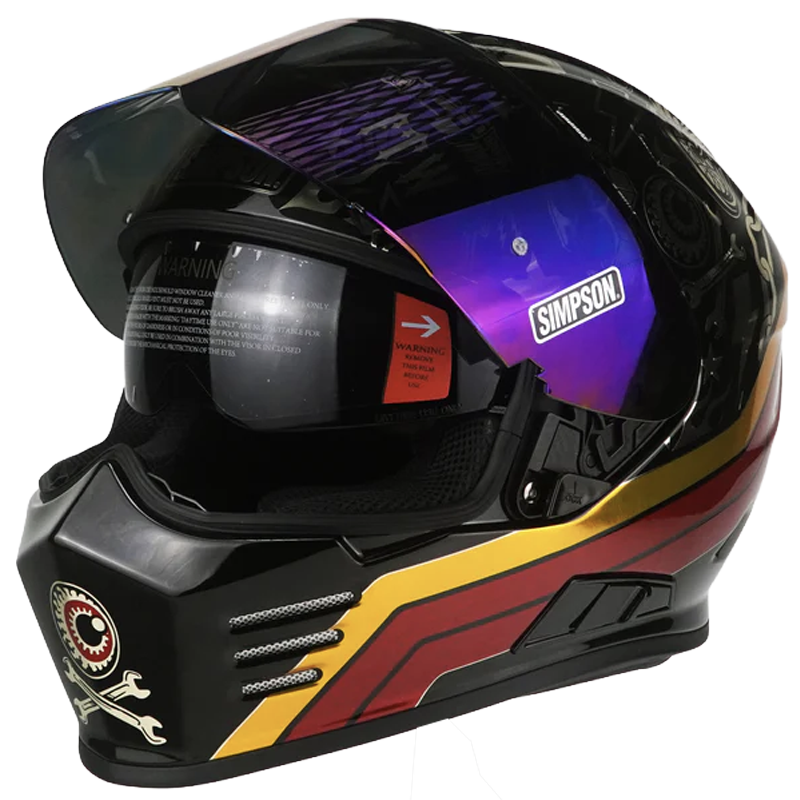 Simpson Helmet Venom Bandit (Black/Chrome) -1