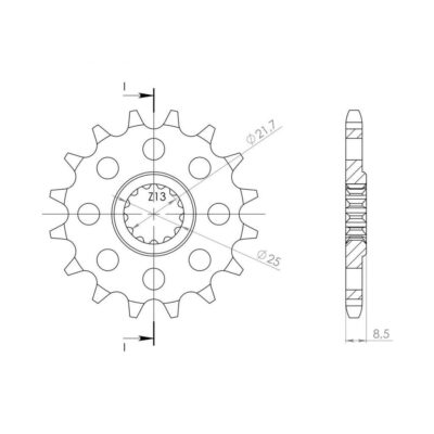 Supersprox Counter Shaft Sprocket for Kawasaki Z900, KLZ1000 Versys, Z1000, ZX-10R (CST-1537:17)