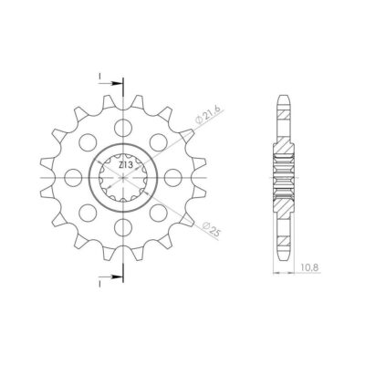 Supersprox Counter Shaft Sprocket for Yamaha YZF R6 (CST-1586:16.2)