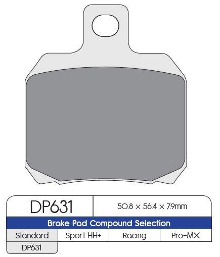 DP Brake Pads for Honda CBR1000RR, RC213V-S, Kawasaki H2, H2R, Z-H2, Aprilia RSV4, SL1000, Tuono 1000, Ducati Monster, 749, 848 (DP631) - Image 4