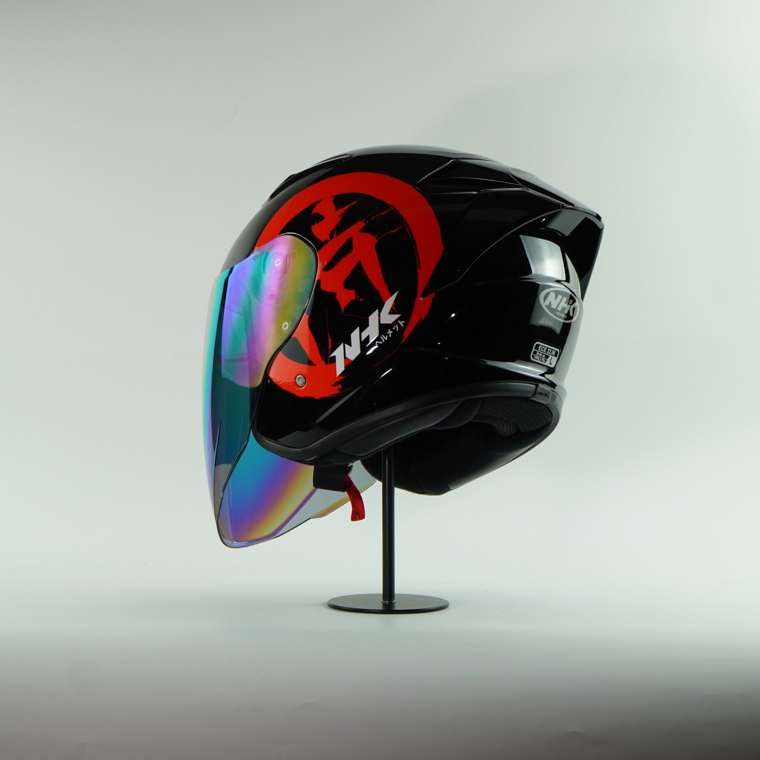 NHK Helmet S1GP S Kanji #1 (Black/Red Glossy) - Image 7