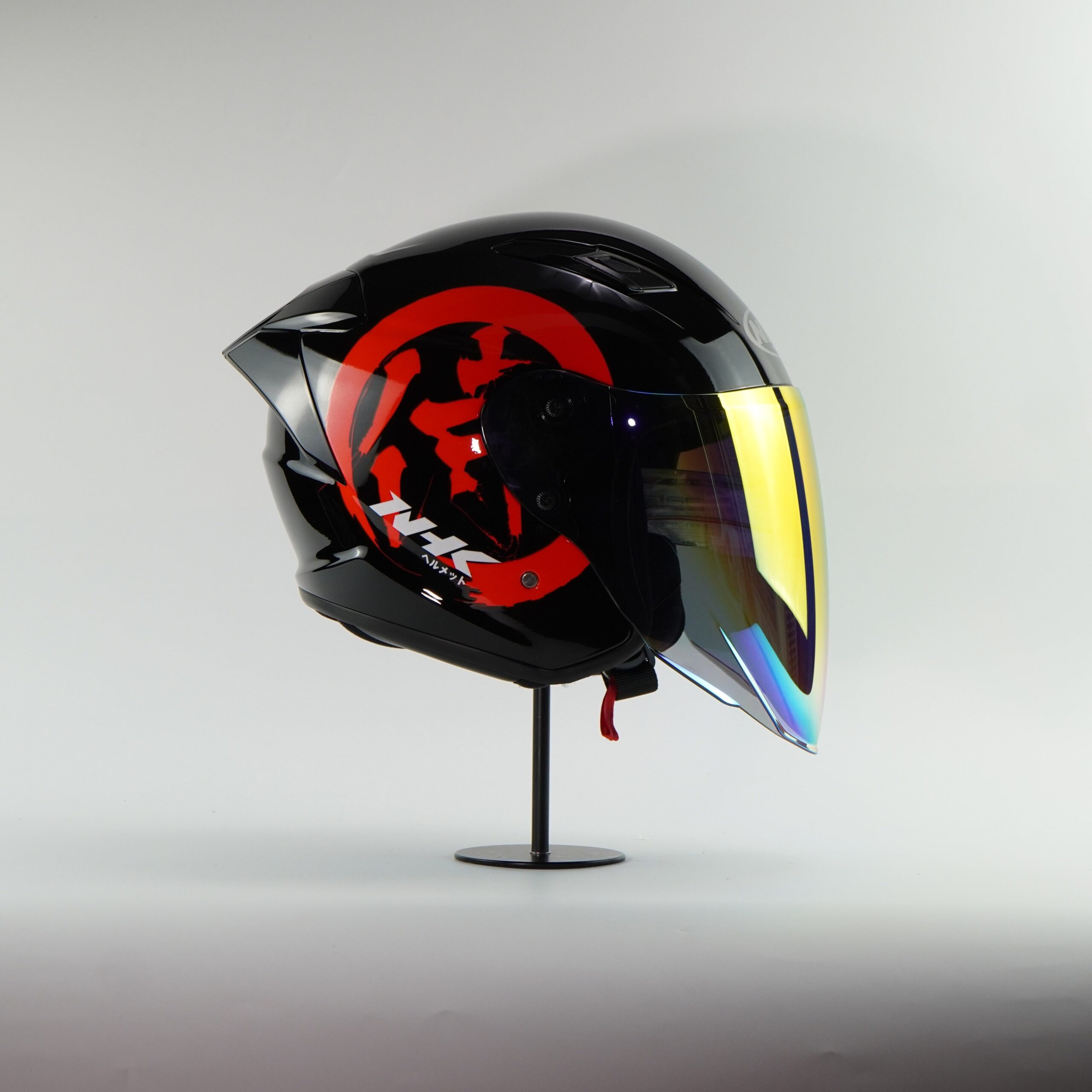 NHK Helmet S1GP S Kanji #1 (Black/Red Glossy) - Image 4