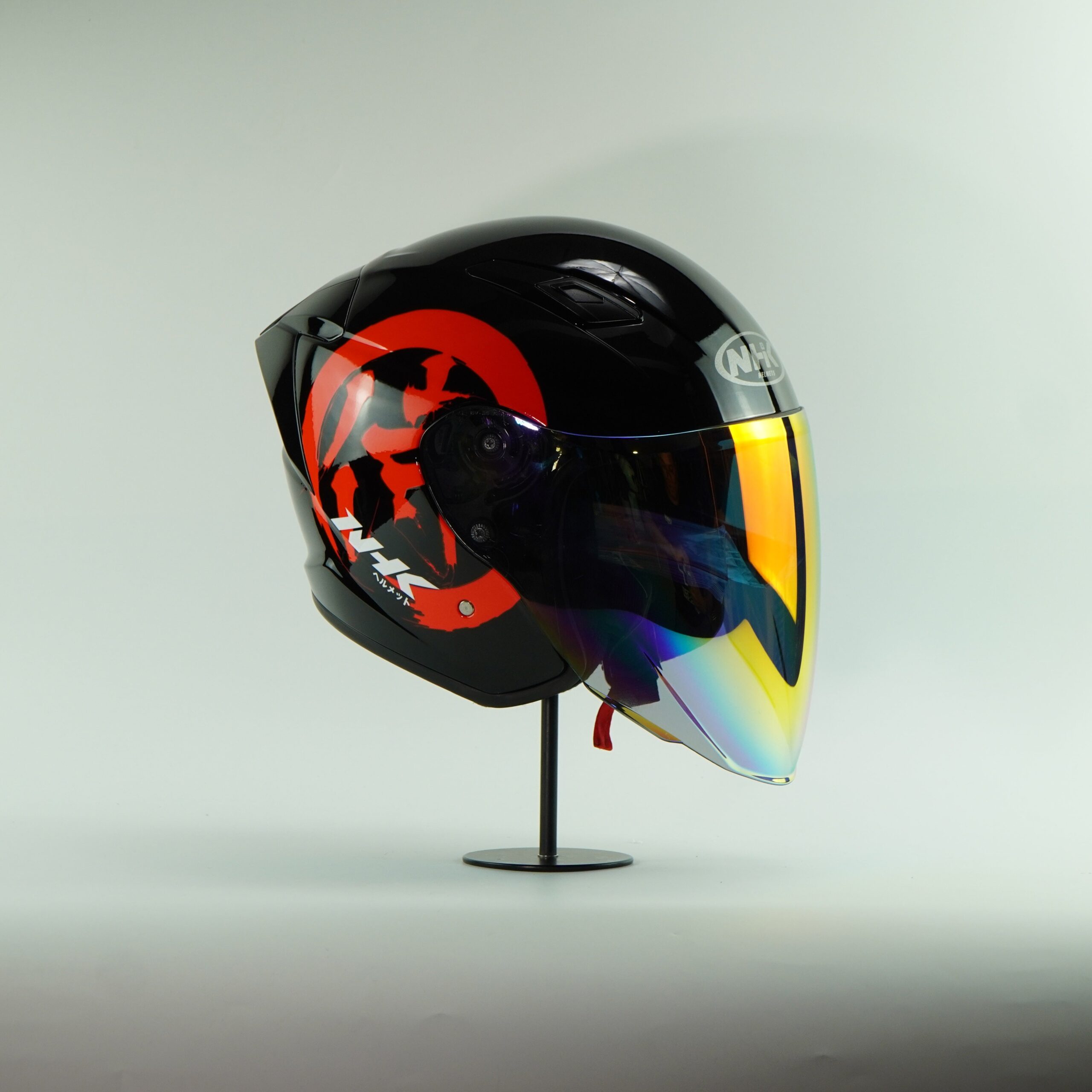NHK Helmet S1GP S Kanji #1 (Black/Red Glossy) - Image 3