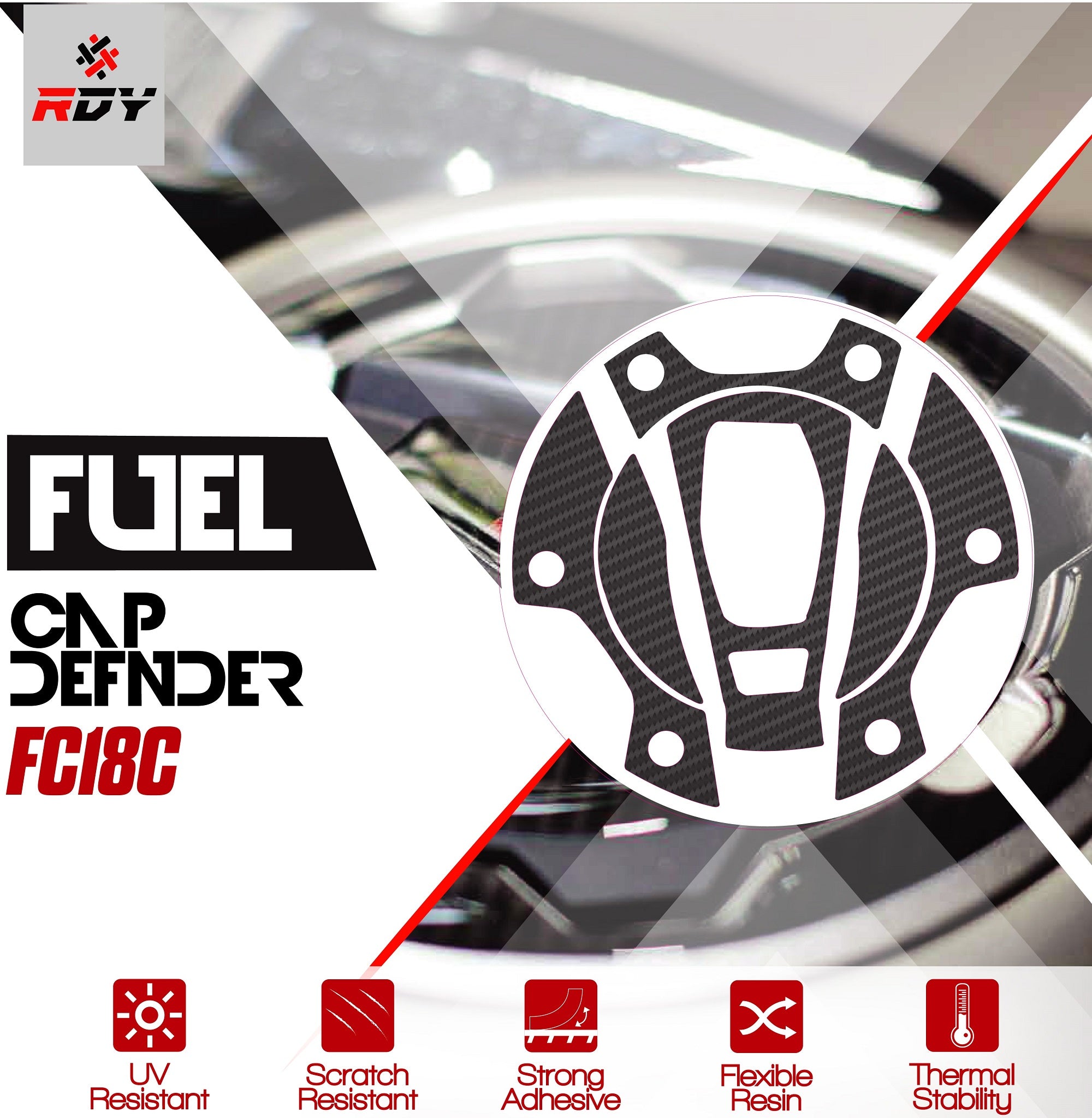 RDY Fuel Cap Defender fits for BMW Fuel Cap (6 Holes)
