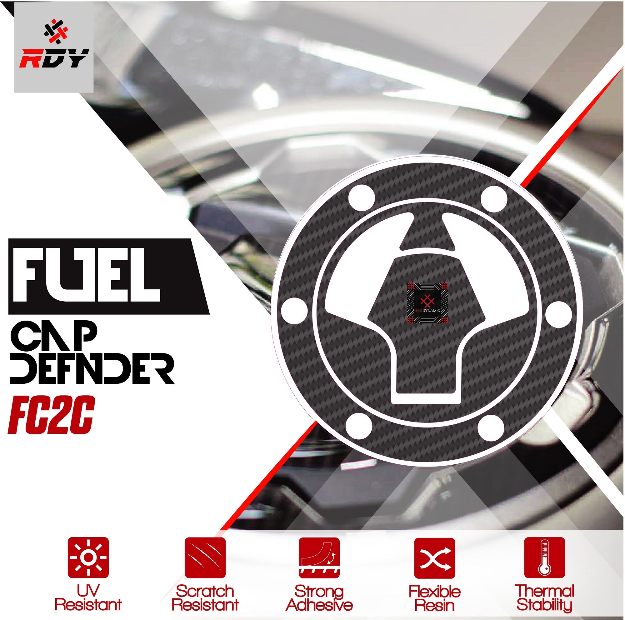 RDY Fuel Cap Defender fits for Kawasaki Fuel Cap (6 Holes)