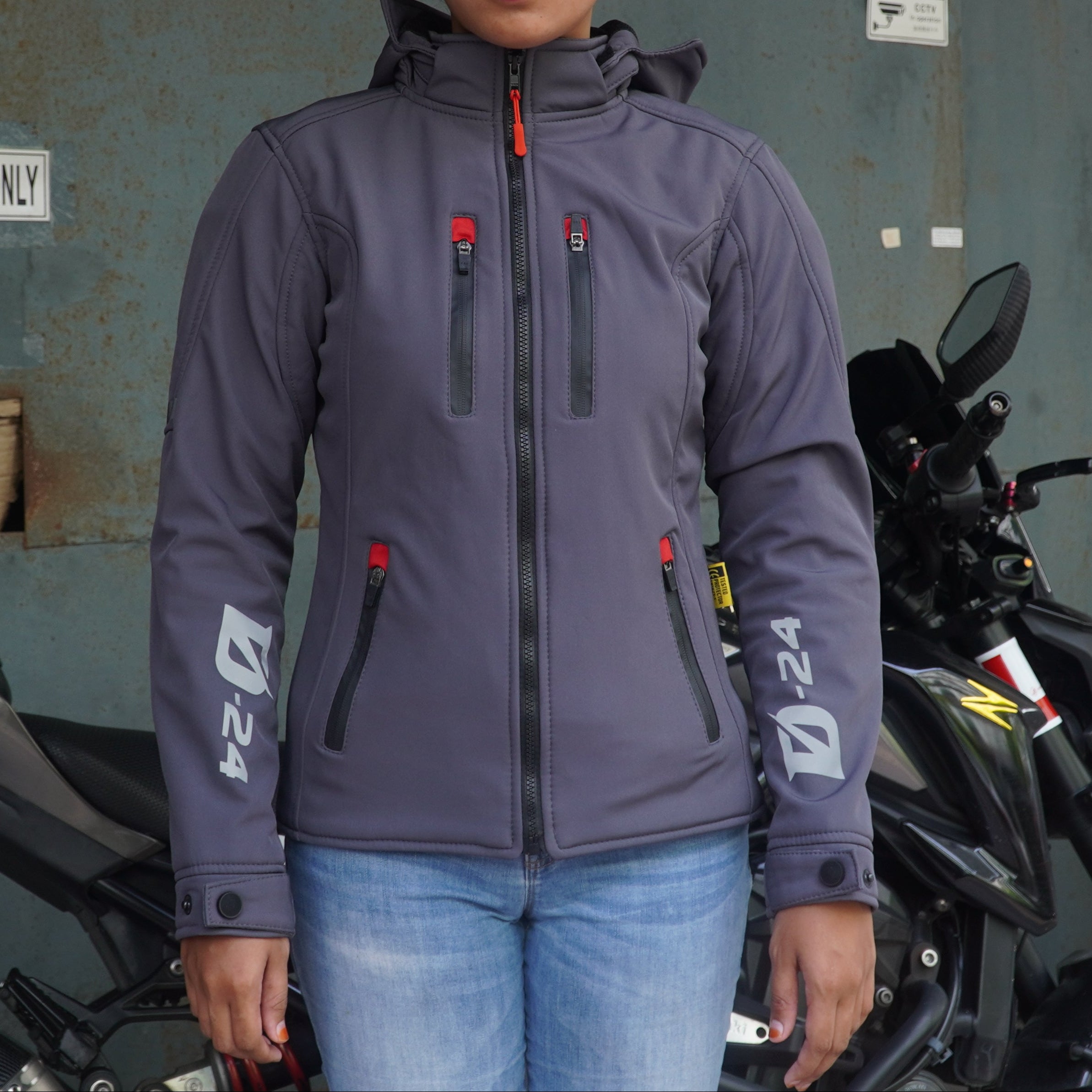 Durian Bikers D-24 Lady Jacket Parka (Grey) - Image 4