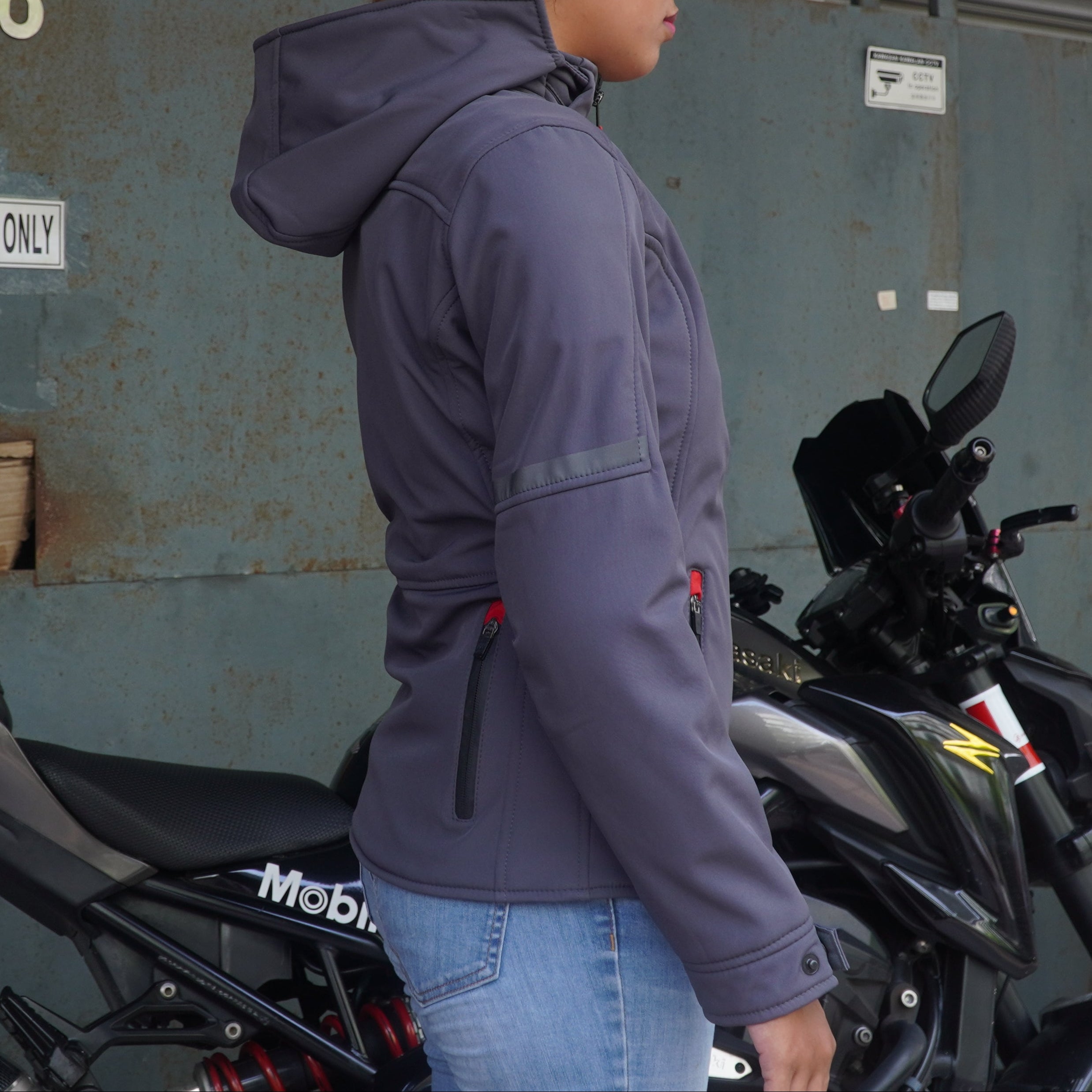 Durian Bikers D-24 Lady Jacket Parka (Grey) - Image 3