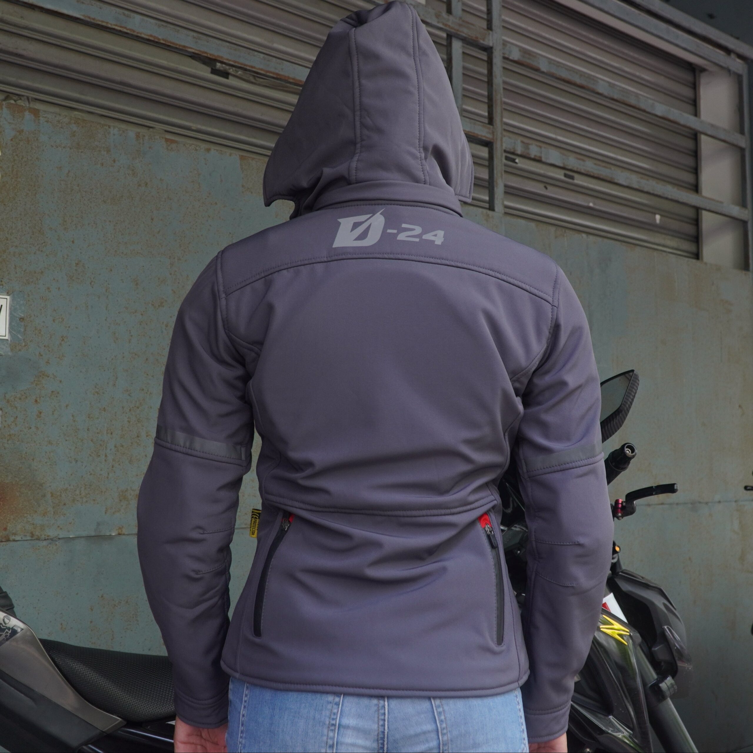Durian Bikers D-24 Lady Jacket Parka (Grey) - Image 2