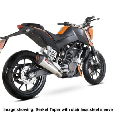 Scorpion Exhaust fits for KTM 125 Duke / KTM 200 Duke (’11-’16) (Serket Taper Slip On Titanium)