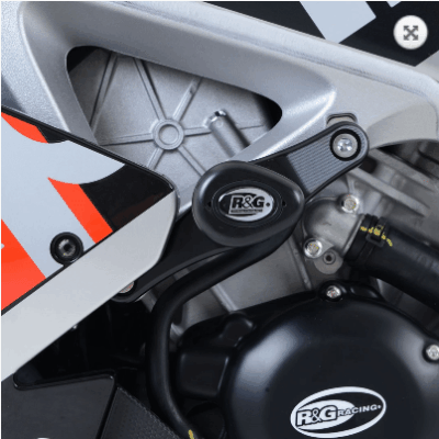 R&G Crash Protectors Aero Style fits for Aprilia RSV4 (’09-), Tuono V4 (’11-) & RSV4 1100 Factory (’19-’20) (Black)