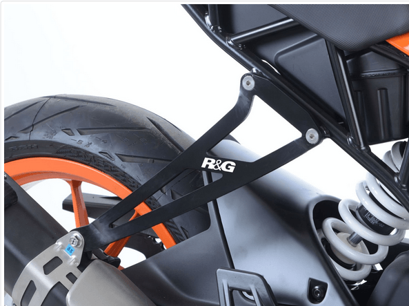 R&G Exhaust Hanger Kit and Footrest Blanking Plate fits for KTM RC125 ('16) & RC390 ('17-'18)