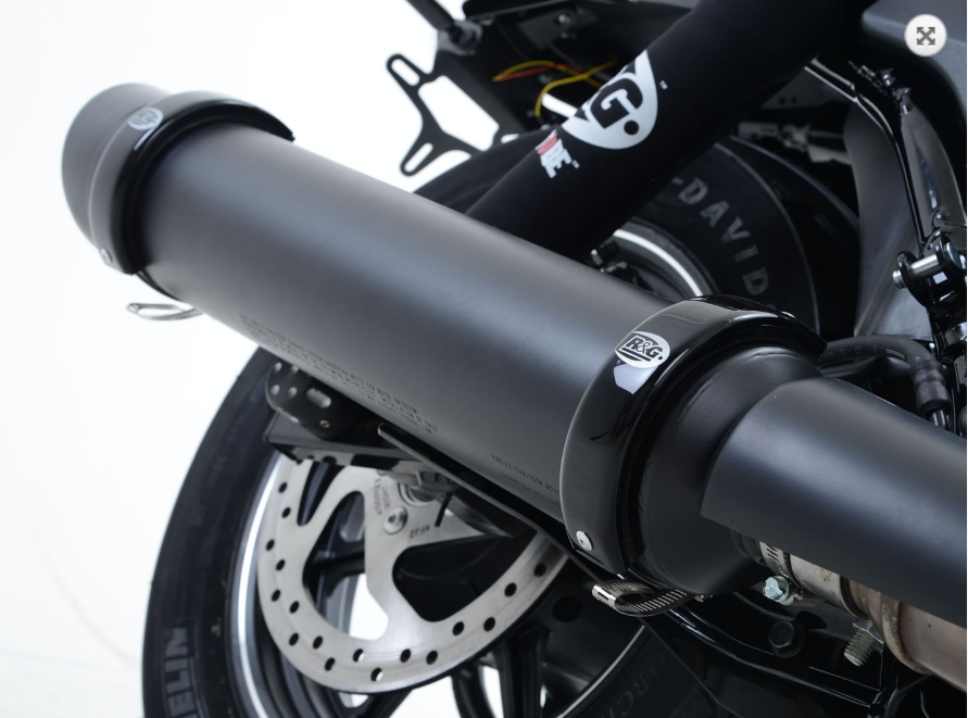 R&G 4.5 to 5.5 Round Exhaust Protector (Can Cover) fits for Multiple Bike Models - Image 3