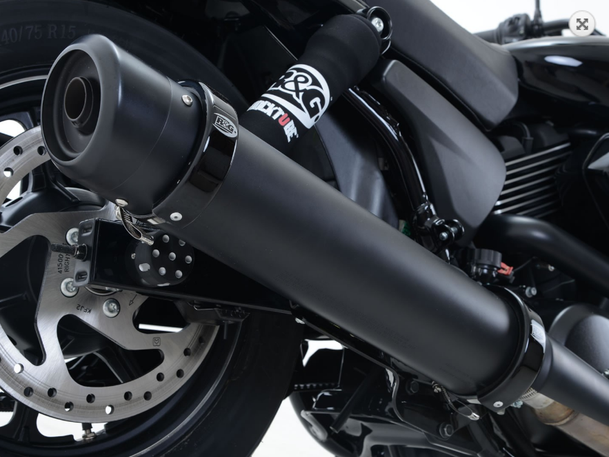 R&G 4.5 to 5.5 Round Exhaust Protector (Can Cover) fits for Multiple Bike Models - Image 2