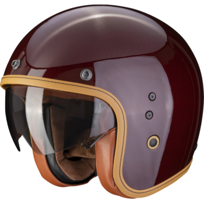 Scorpion Helmet Belfast Evo Carbon (Solid Red) -1