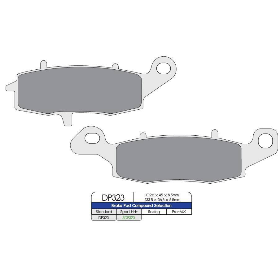 DP Brake Pads fits for Kawasaki ER-6F, FR-6N, Z750, VN1500, VN1600, VN1700 (SDP323)