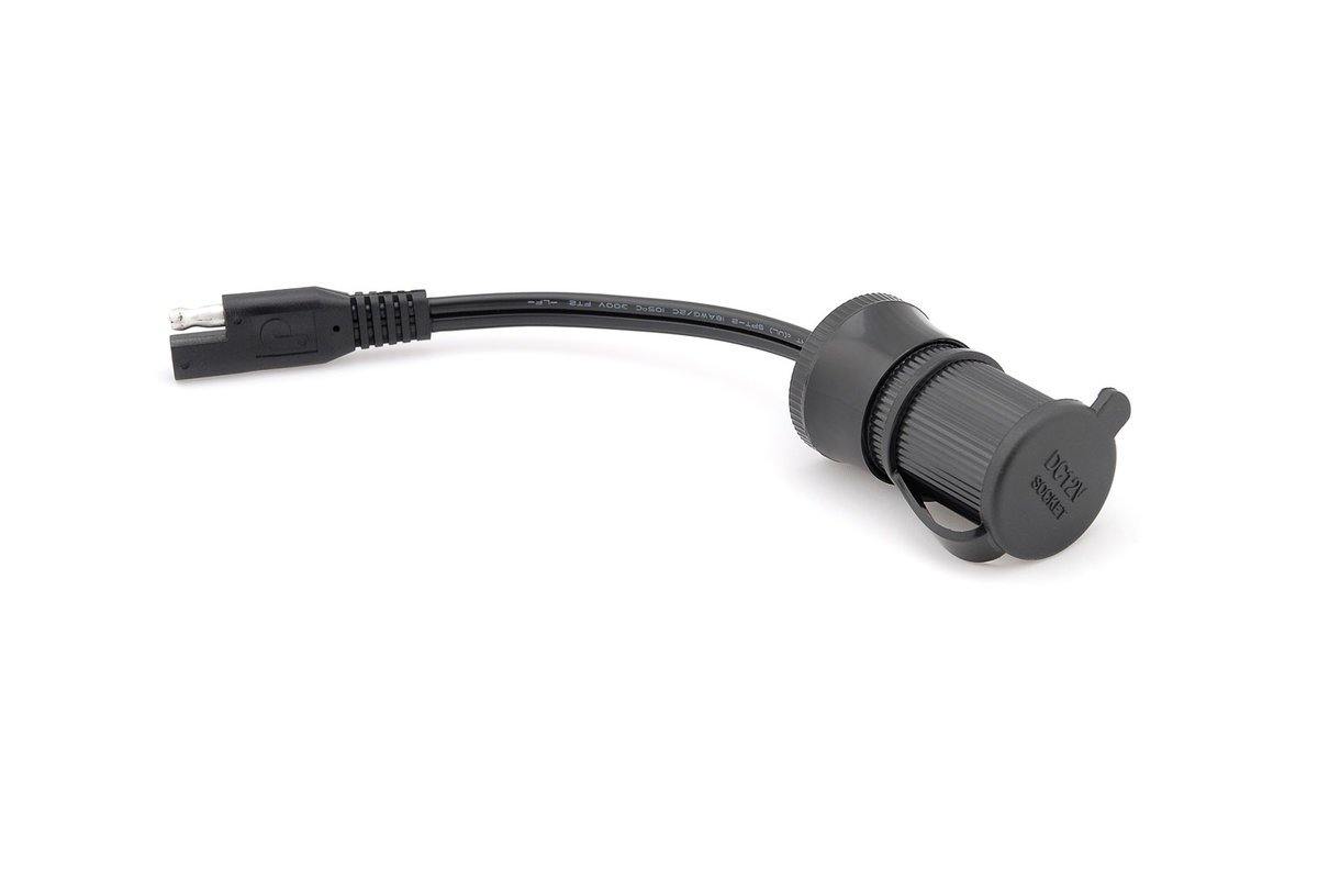 SW Motech Cigarette Lighter Socket with SAE Plug (Cable 10 cm Length) (12 V)
