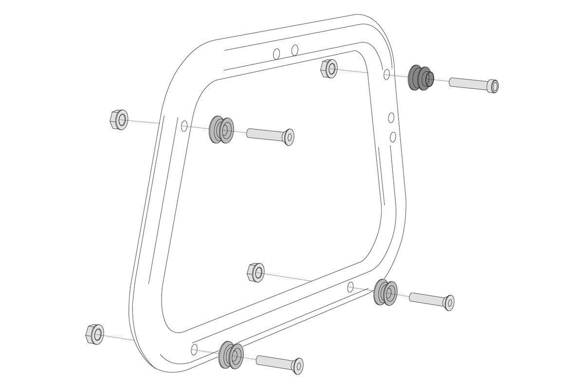 SW Motech EVO Side Carrier Adapter Kit (2 pcs) fits for AERO ABS Side Cases