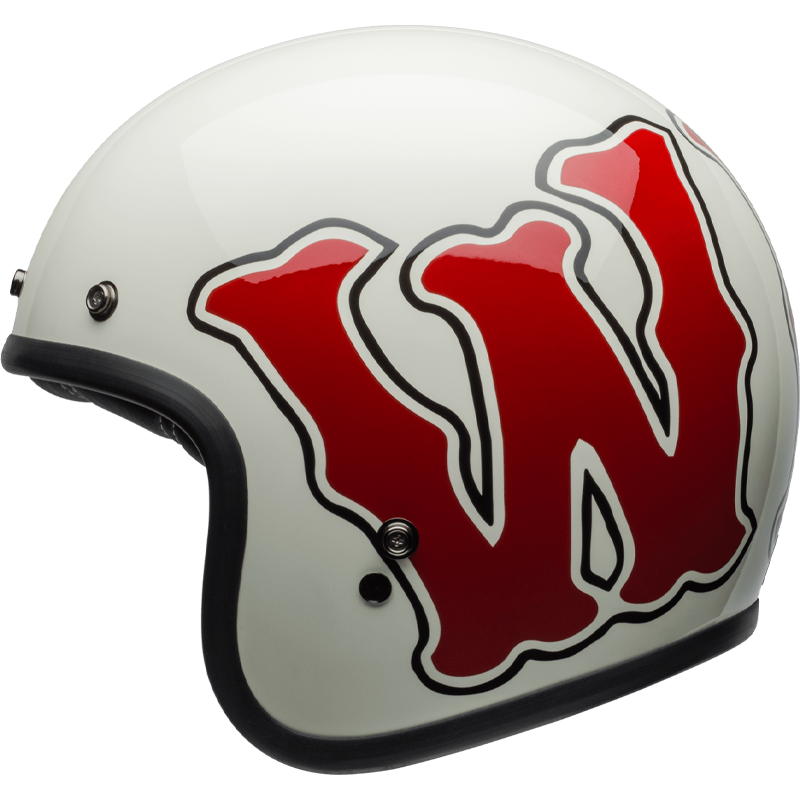 Bell Helmet Custom 500 (RSD WFO Gloss White/Red) -6