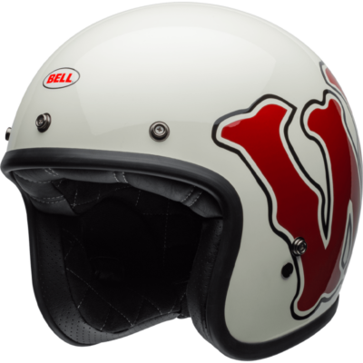 Bell Helmet Custom 500 (RSD WFO Gloss White/Red) -1