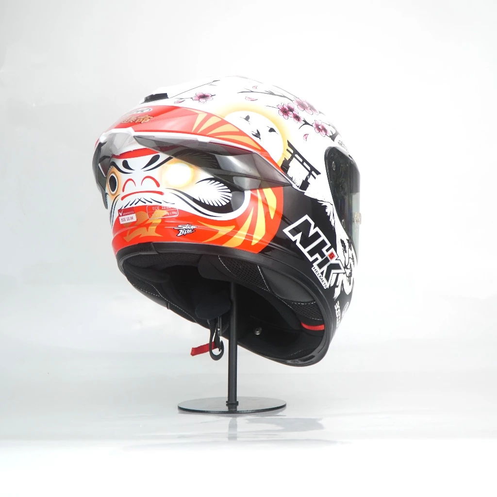NHK Helmet K5R SV ALONSO LOPEZ #12 (ECE 22.06) (WHITE GLITTER GOLD GLOSSY) - Image 2