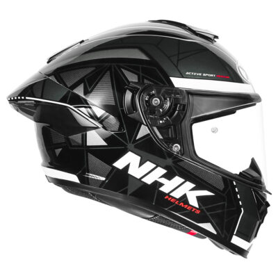 NHK Helmet K5R SV TRIANGLE  (ECE 22.06) (BLACK/SILVER GLOSSY)